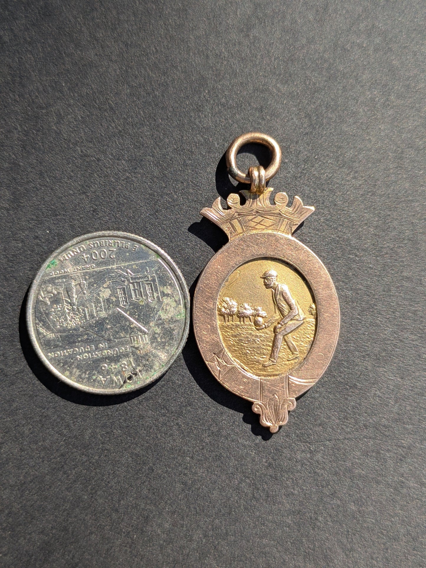 English 9k Fob Pendant 1909