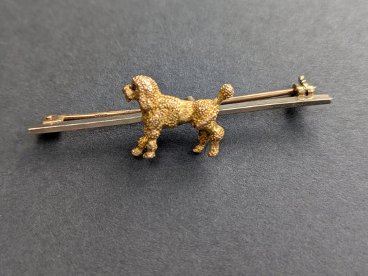 9k Poodle Pin with Ruby Eyes