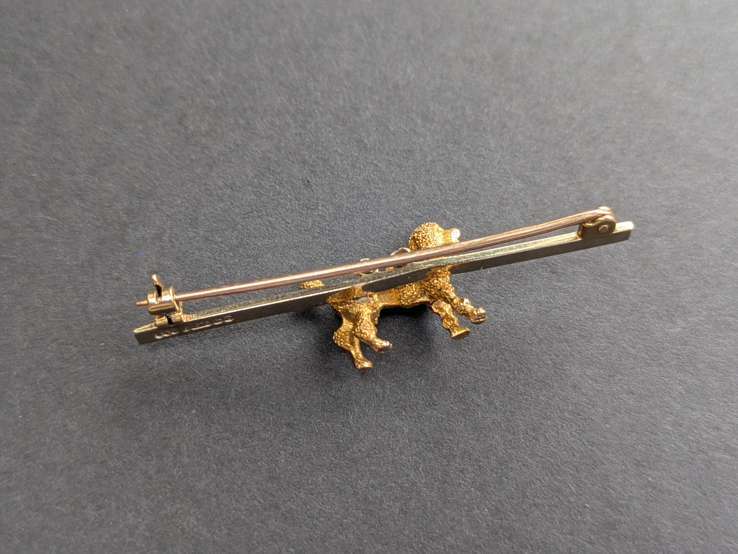 9k Poodle Pin with Ruby Eyes