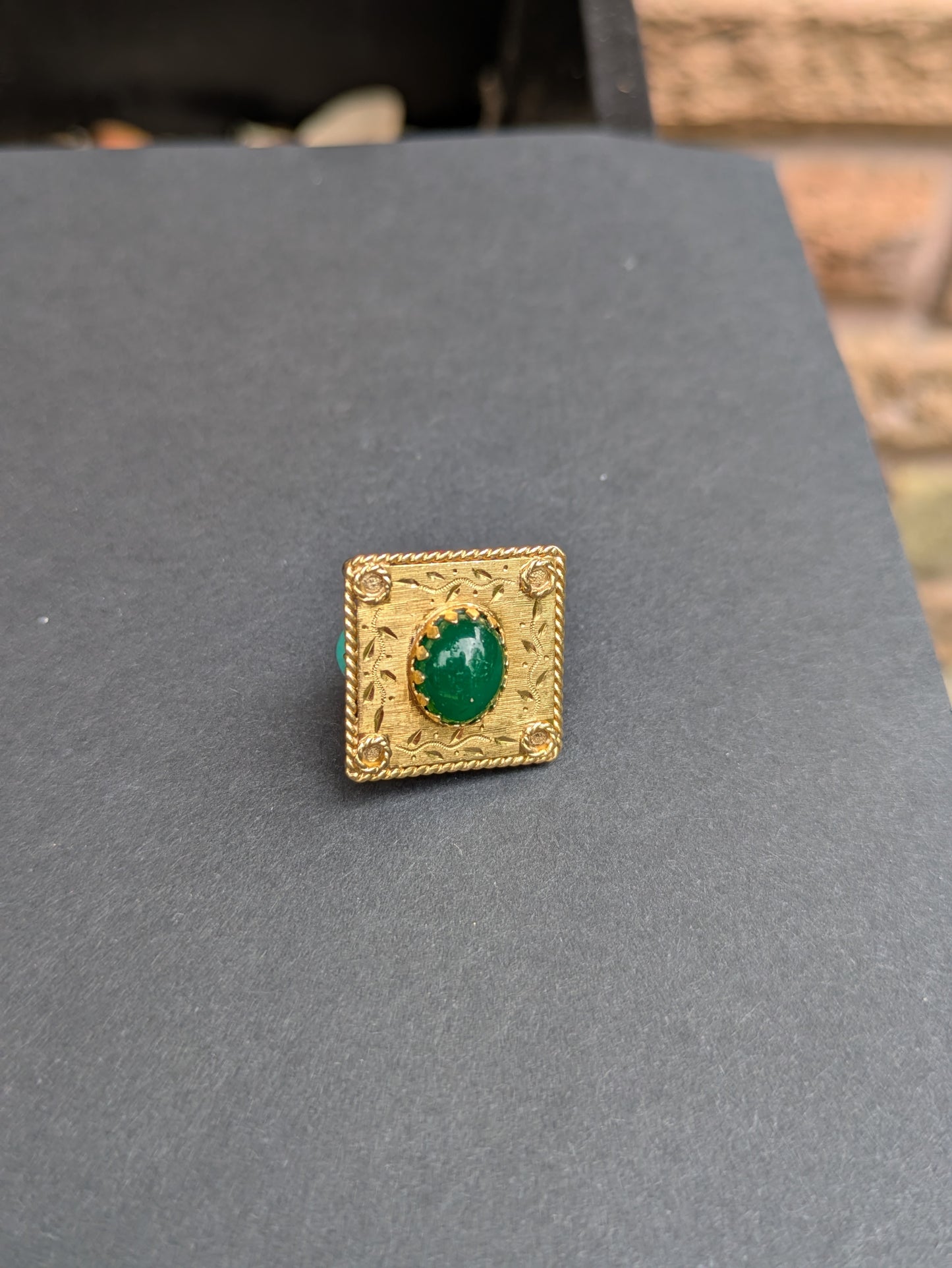 18k Etruscan Revival Pyramid Pendant