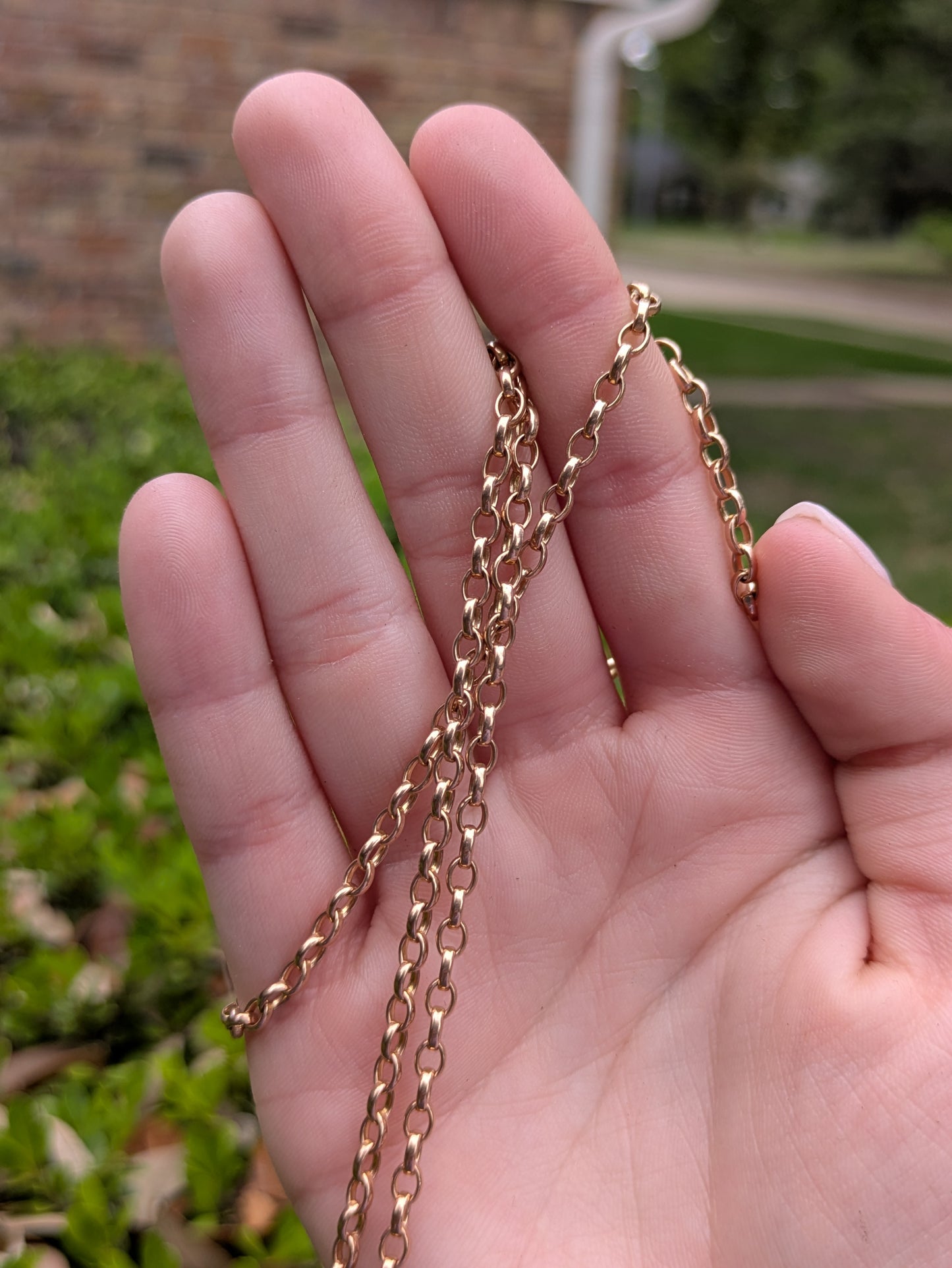 Long Rose Gold 9k Chain with Wide Dog Clip