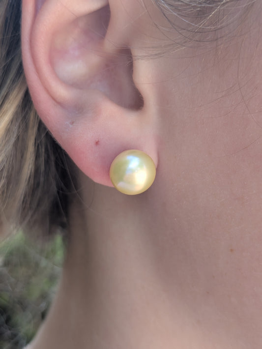 Cream Pearl Stud Earrings