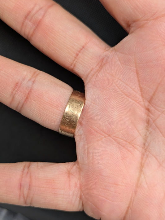 Worn Rose Gold 14kt Cigar Band