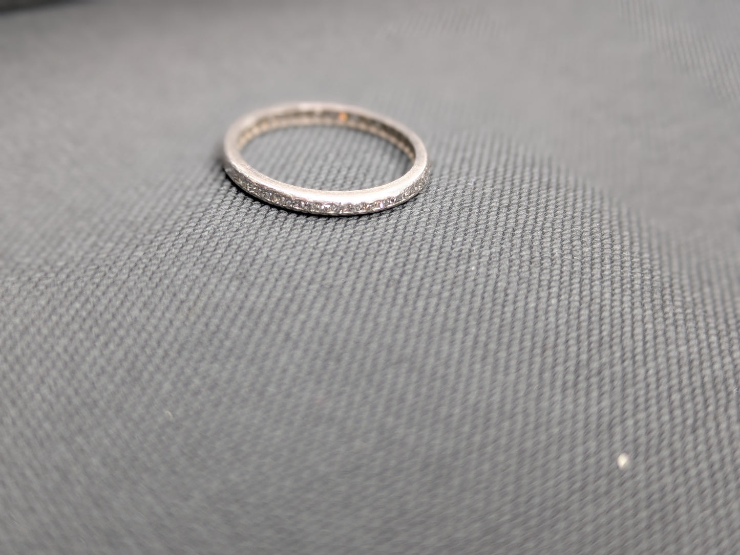 Platinum Mine Cut Eternity Band