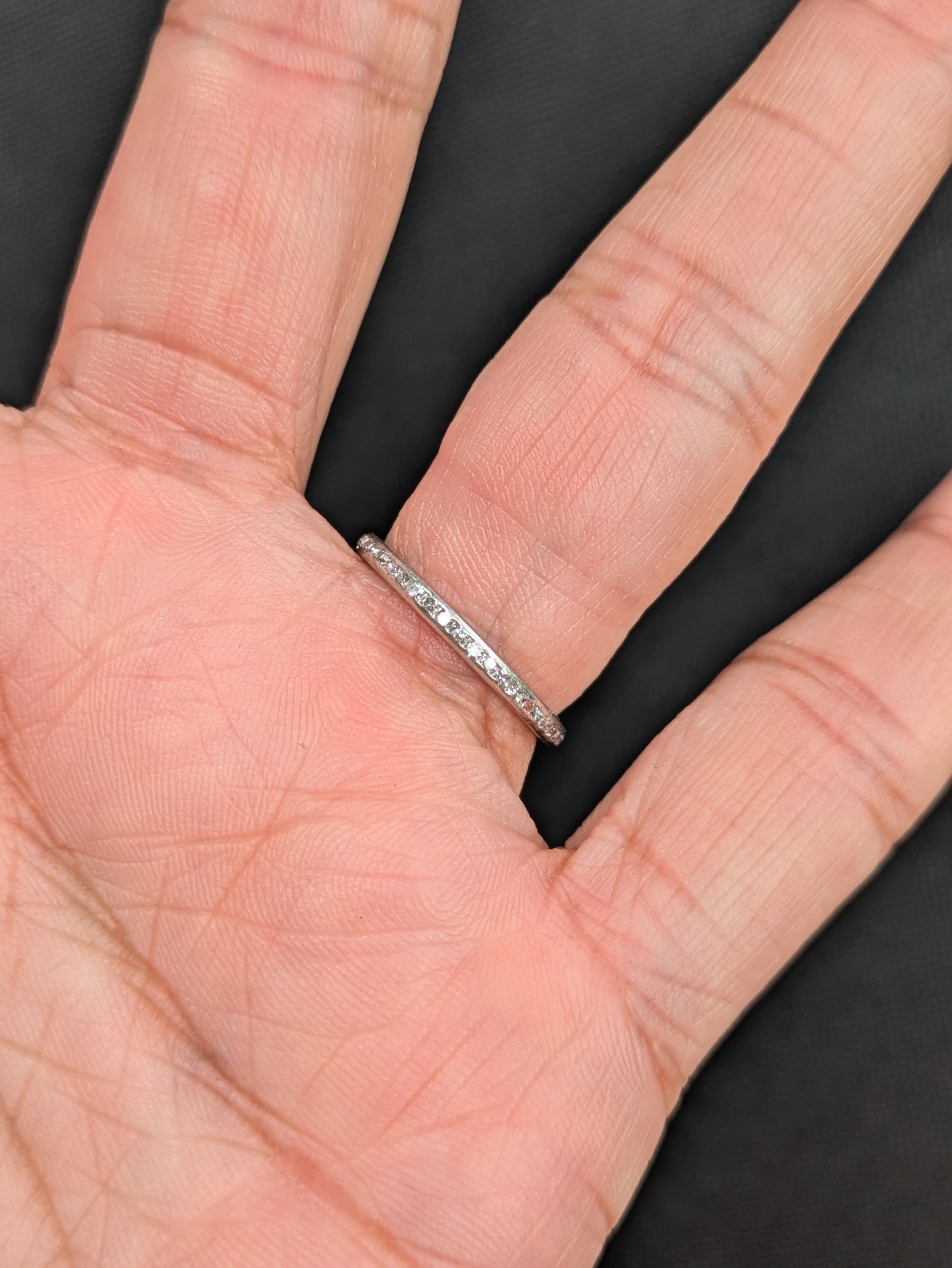 Platinum Mine Cut Eternity Band