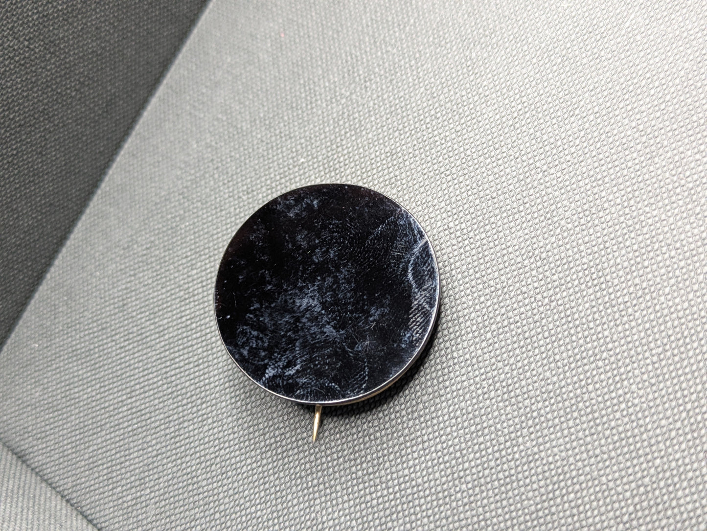 14k Onyx Giant "Dot" Pendant/Brooch