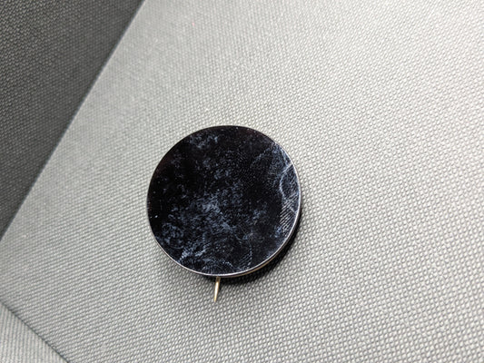 14k Onyx Giant "Dot" Pendant/Brooch