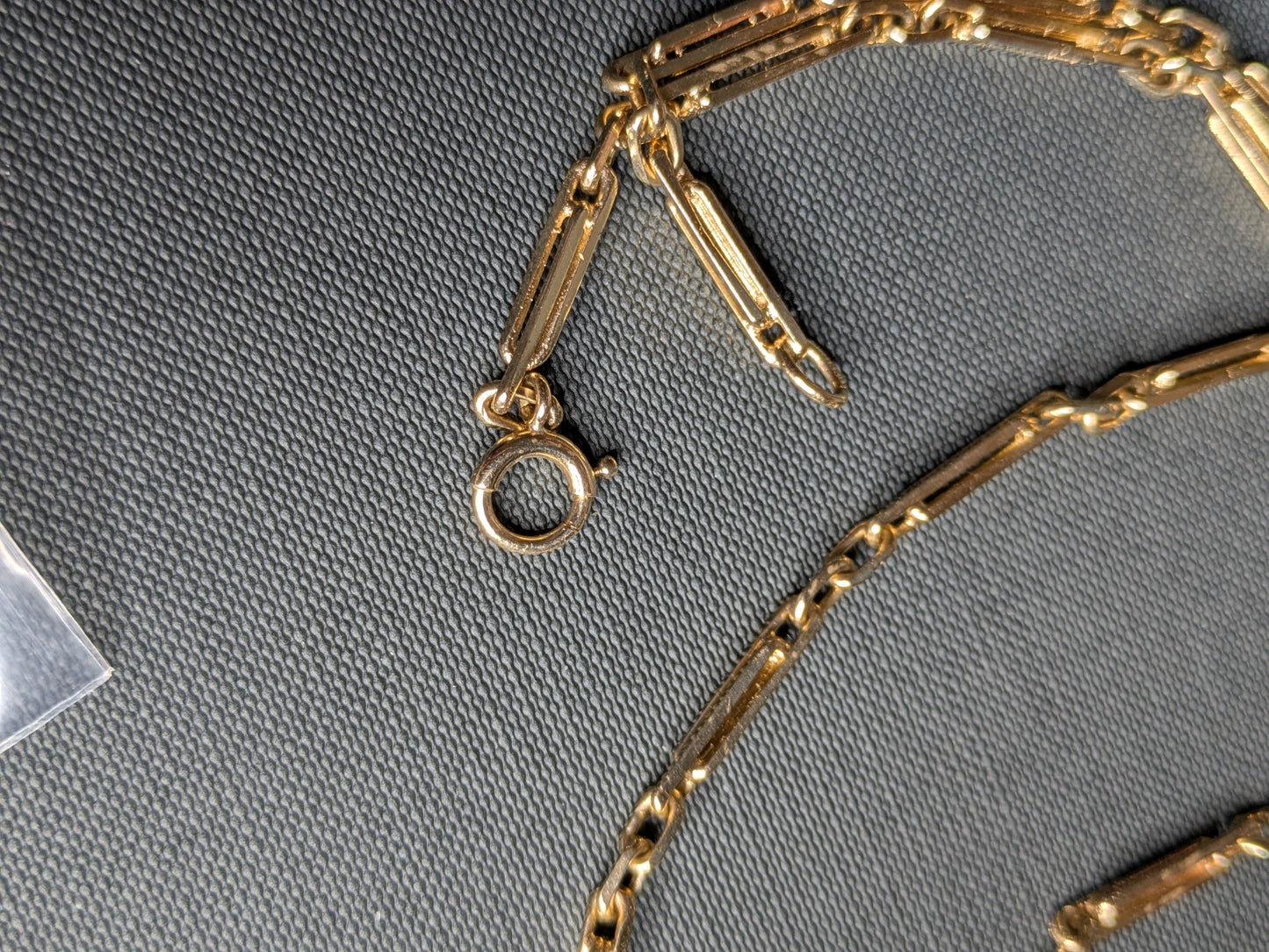 14k Trombone Watch Chain 1920's