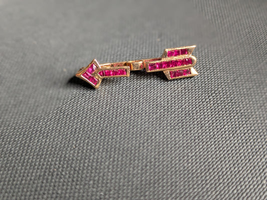 14k Ruby Arrow Scarf Clip