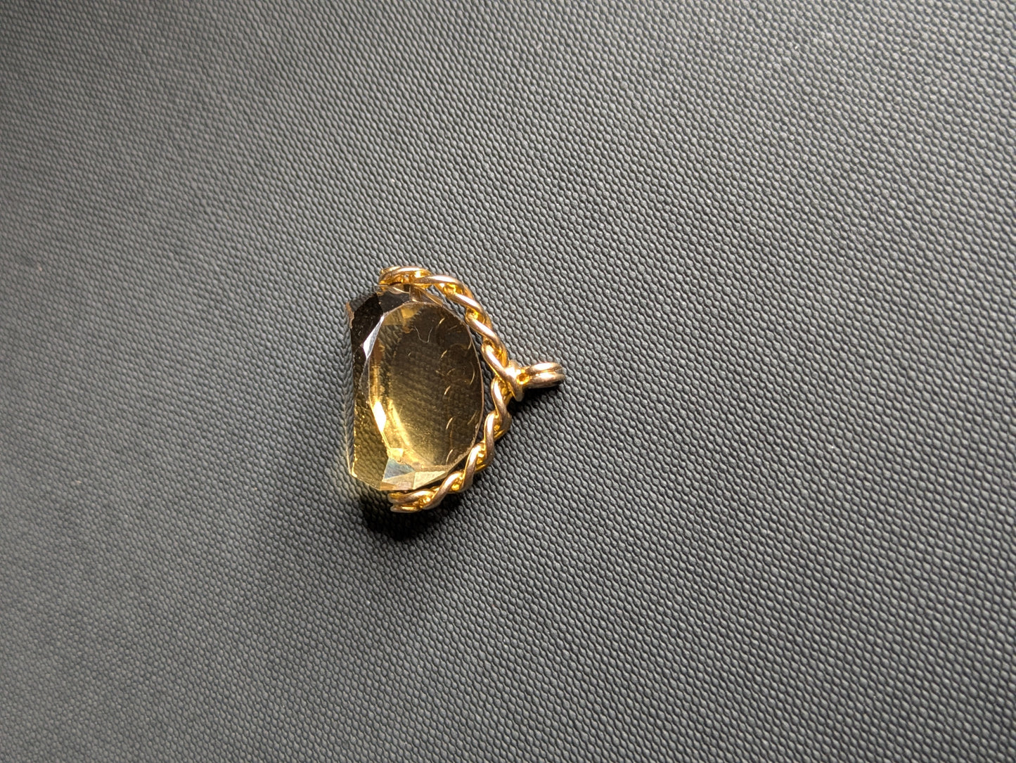 14k Citine Spinner Fob