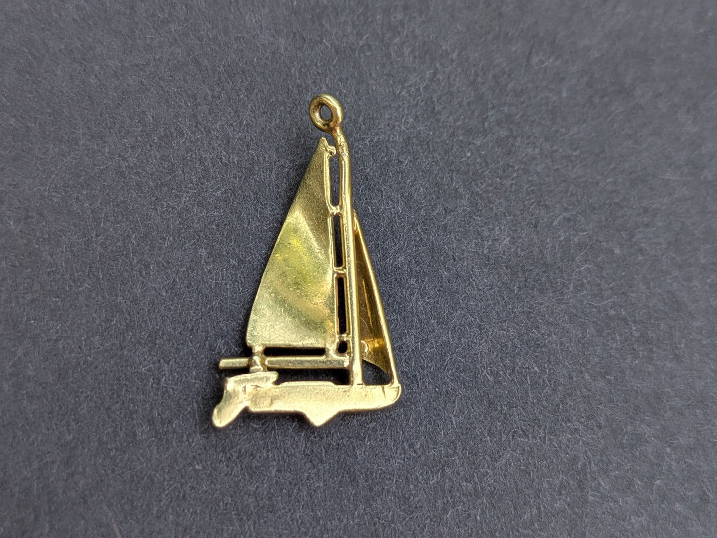 14k Enamel Sailboat Charm