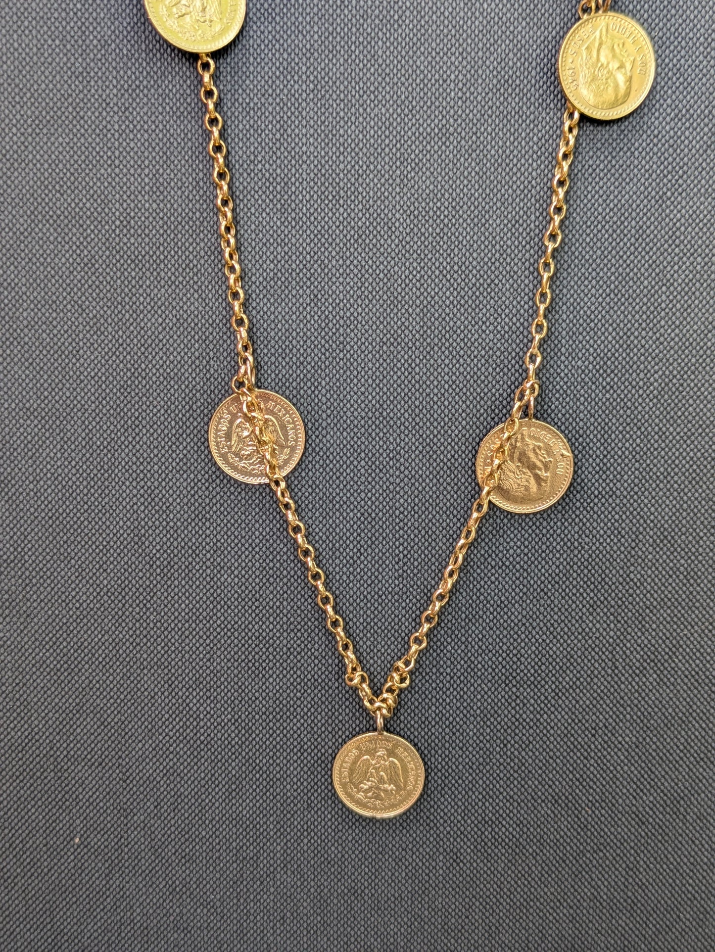 14k Long Coin Necklace