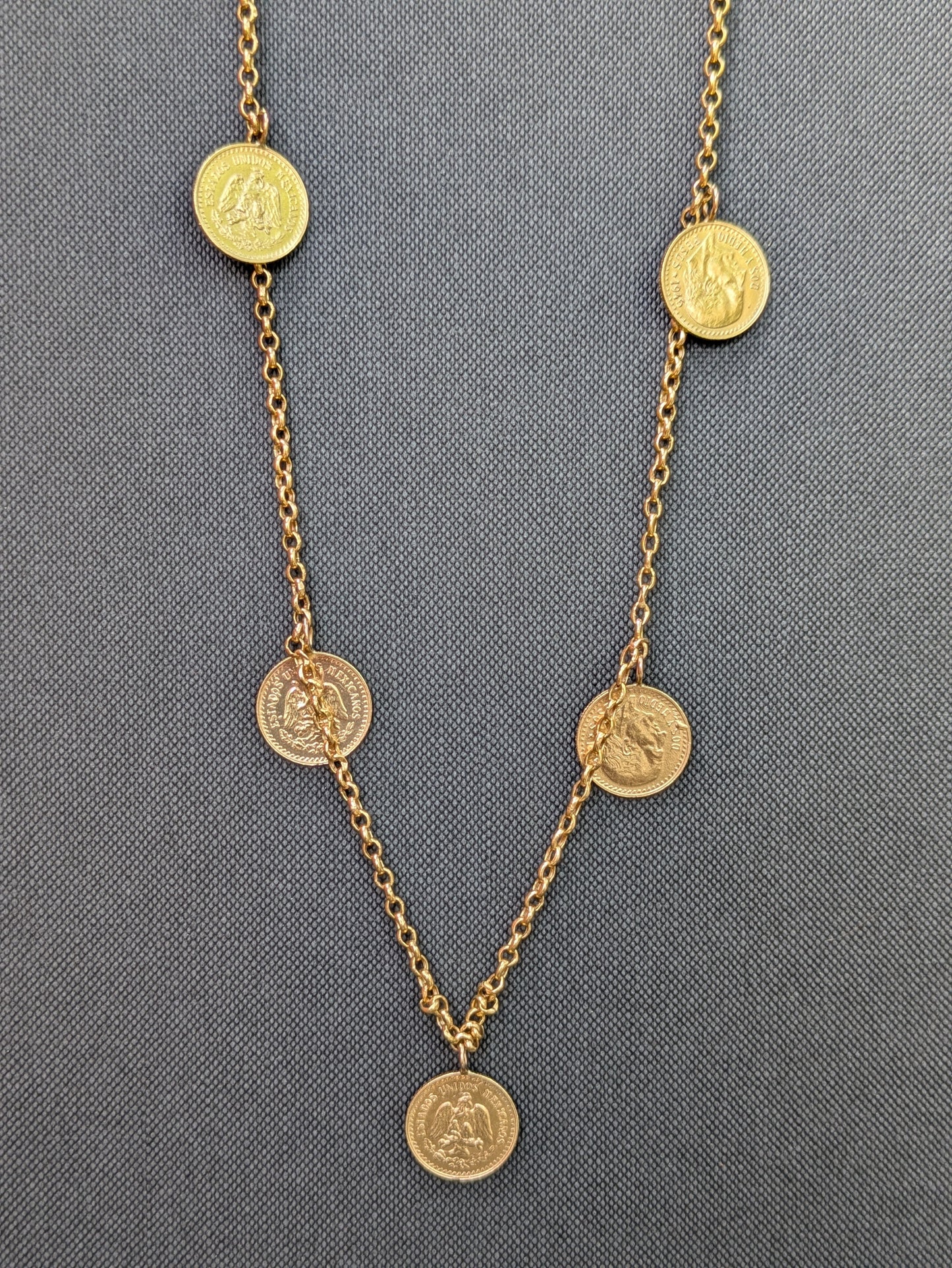 14k Long Coin Necklace