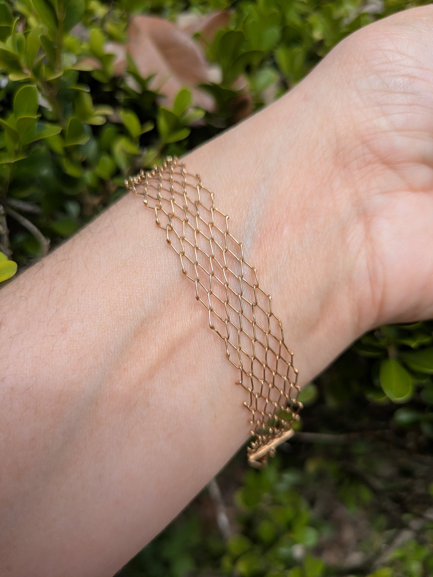 18k Watch Clip Mesh Bracelet