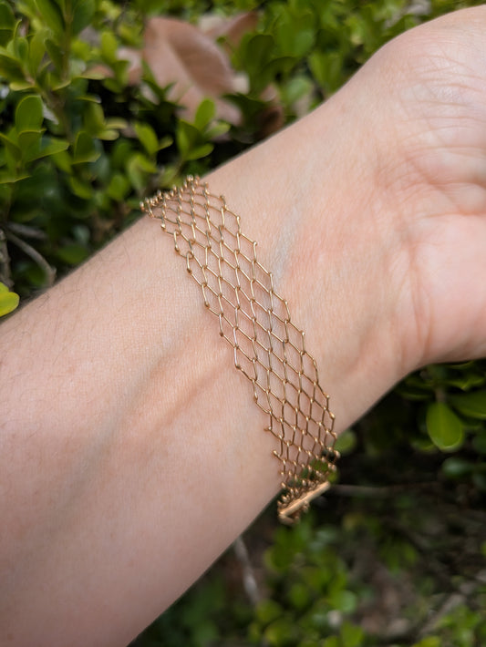 18k Watch Clip Mesh Bracelet