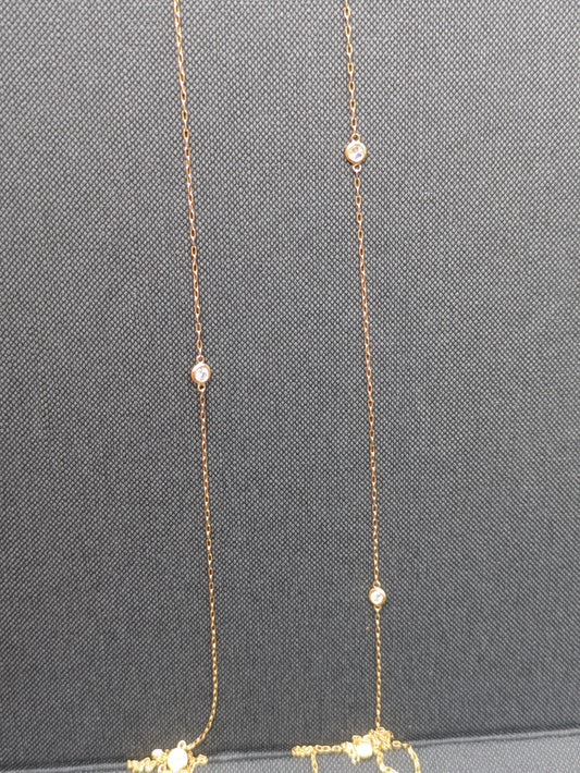 14k Extra Long Diamonds by the Yard Necklace