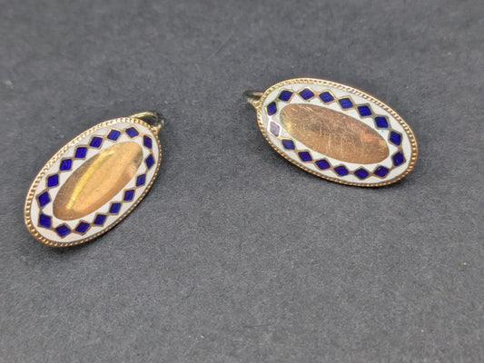 14k Enamel Earrings