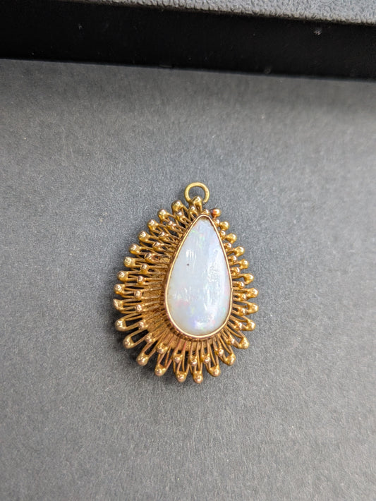 14k Dutch Opal Pendant 1960's