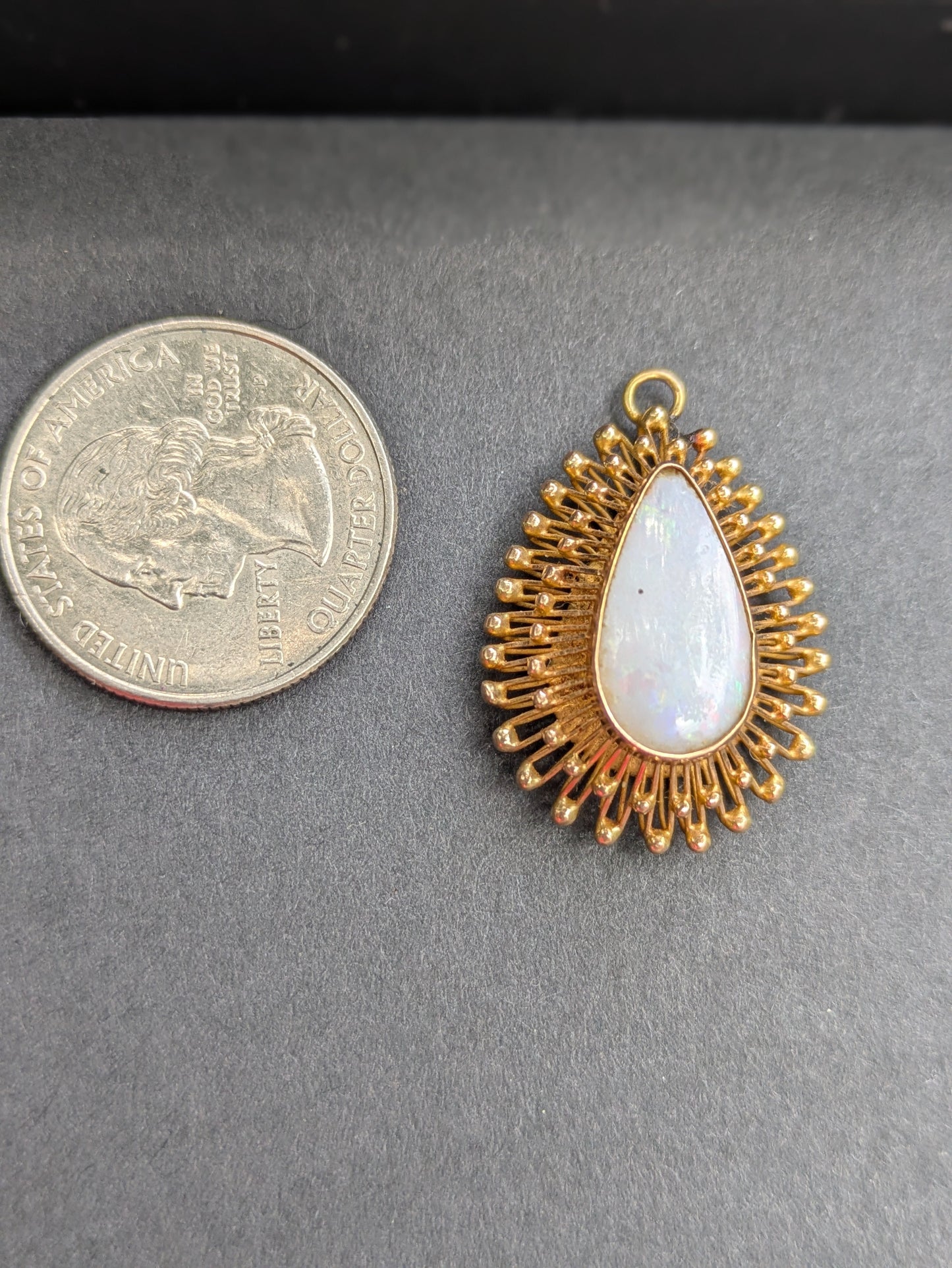 14k Dutch Opal Pendant 1960's