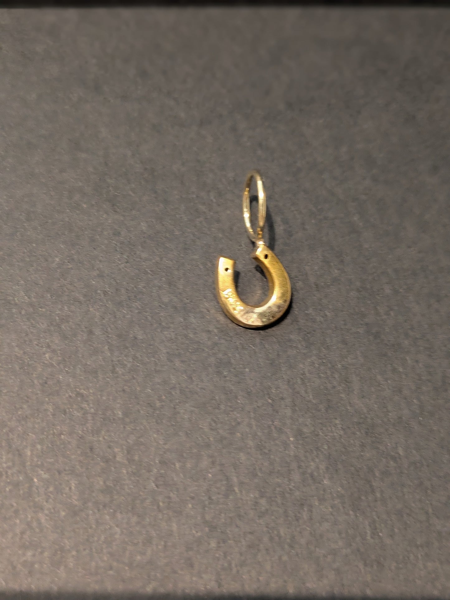 9k English Horseshoe Charm