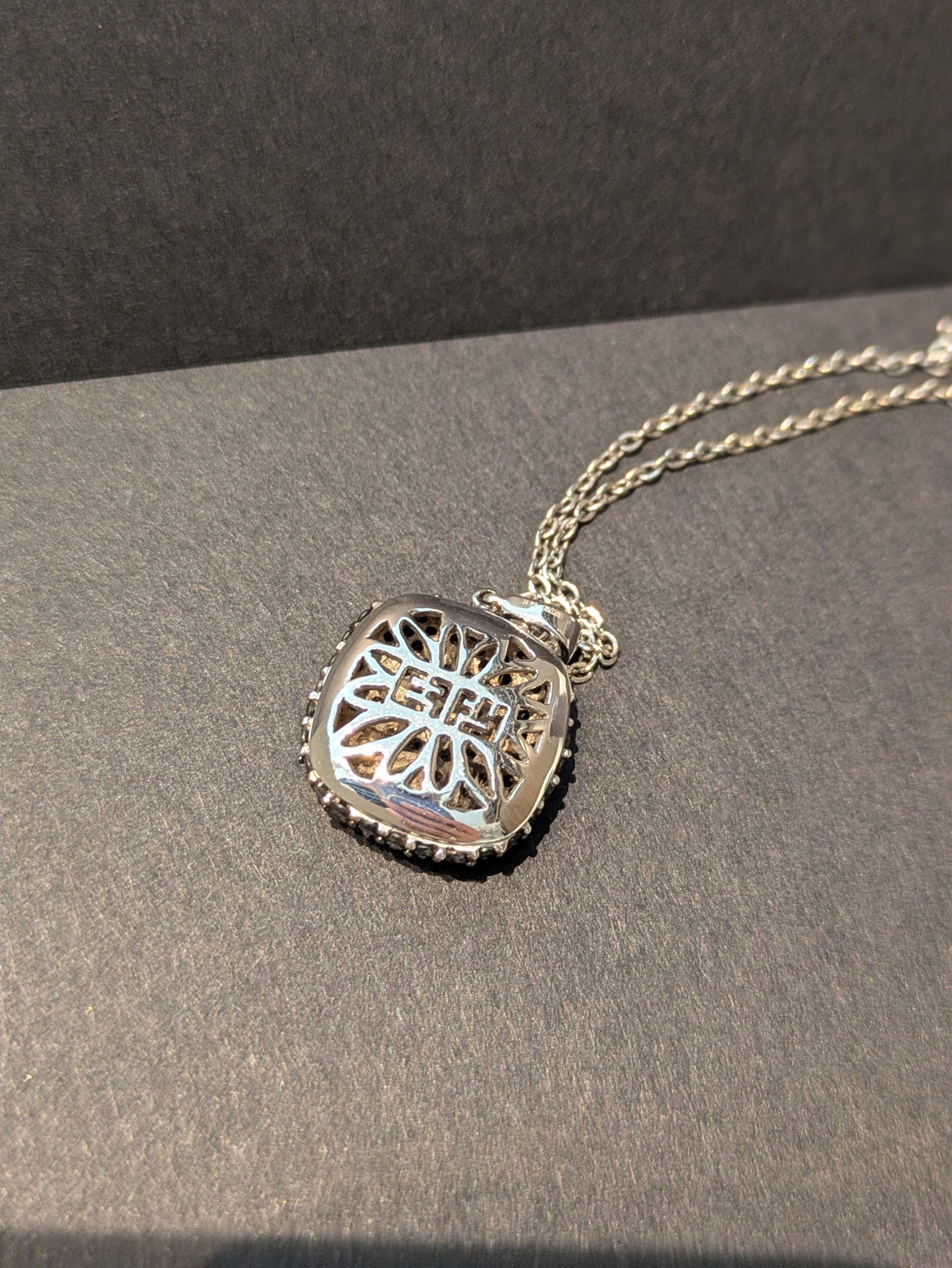 14k Effy Black and White Pave Diamond Necklace