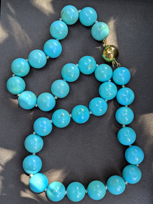 Sidney Garber Turqouise Necklace with 18k Clasp
