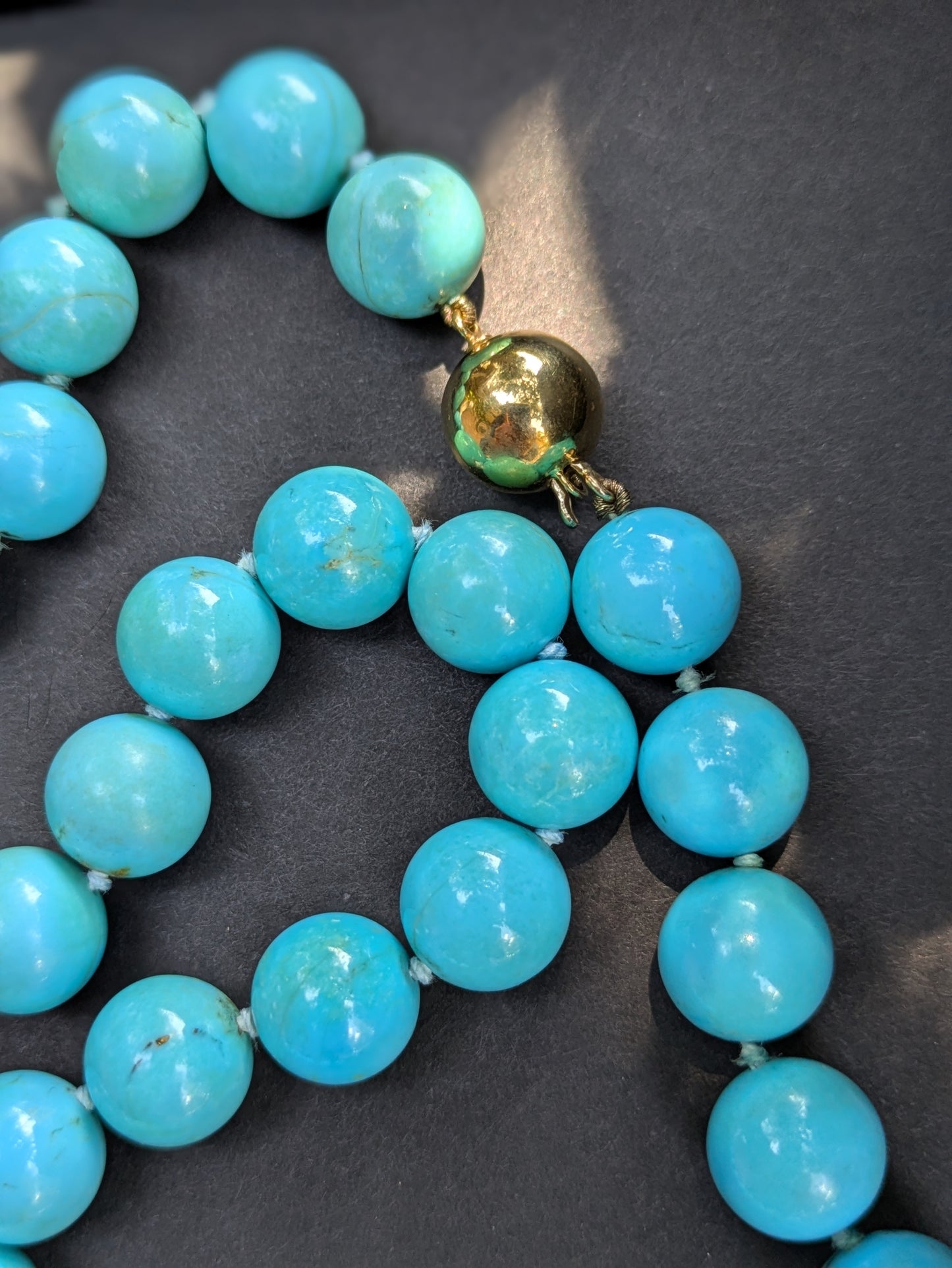 Sidney Garber Turqouise Necklace with 18k Clasp
