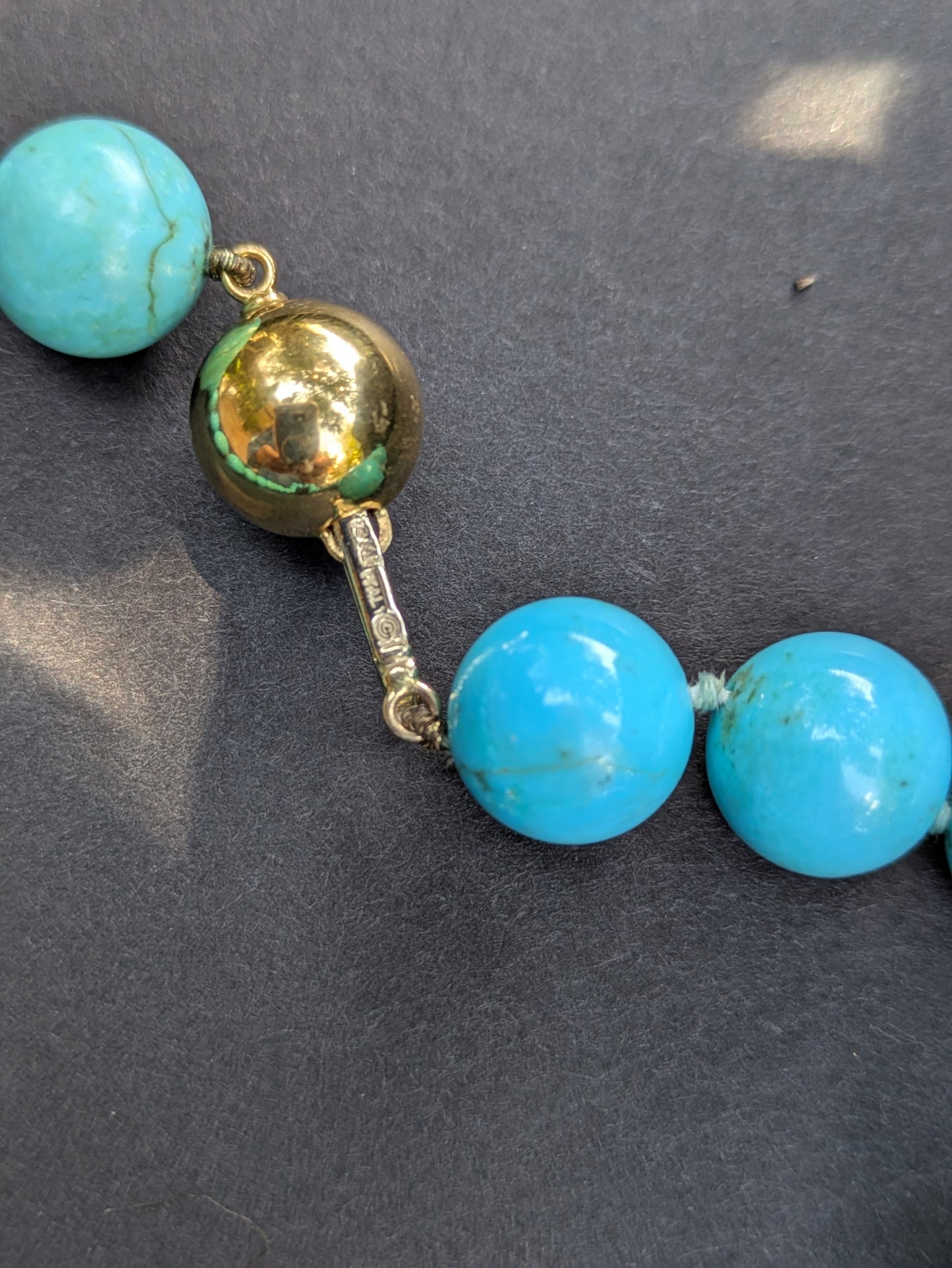 Sidney Garber Turqouise Necklace with 18k Clasp