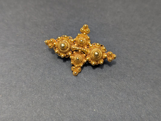 Antique Dutch Gold Brooch from Late 1800's