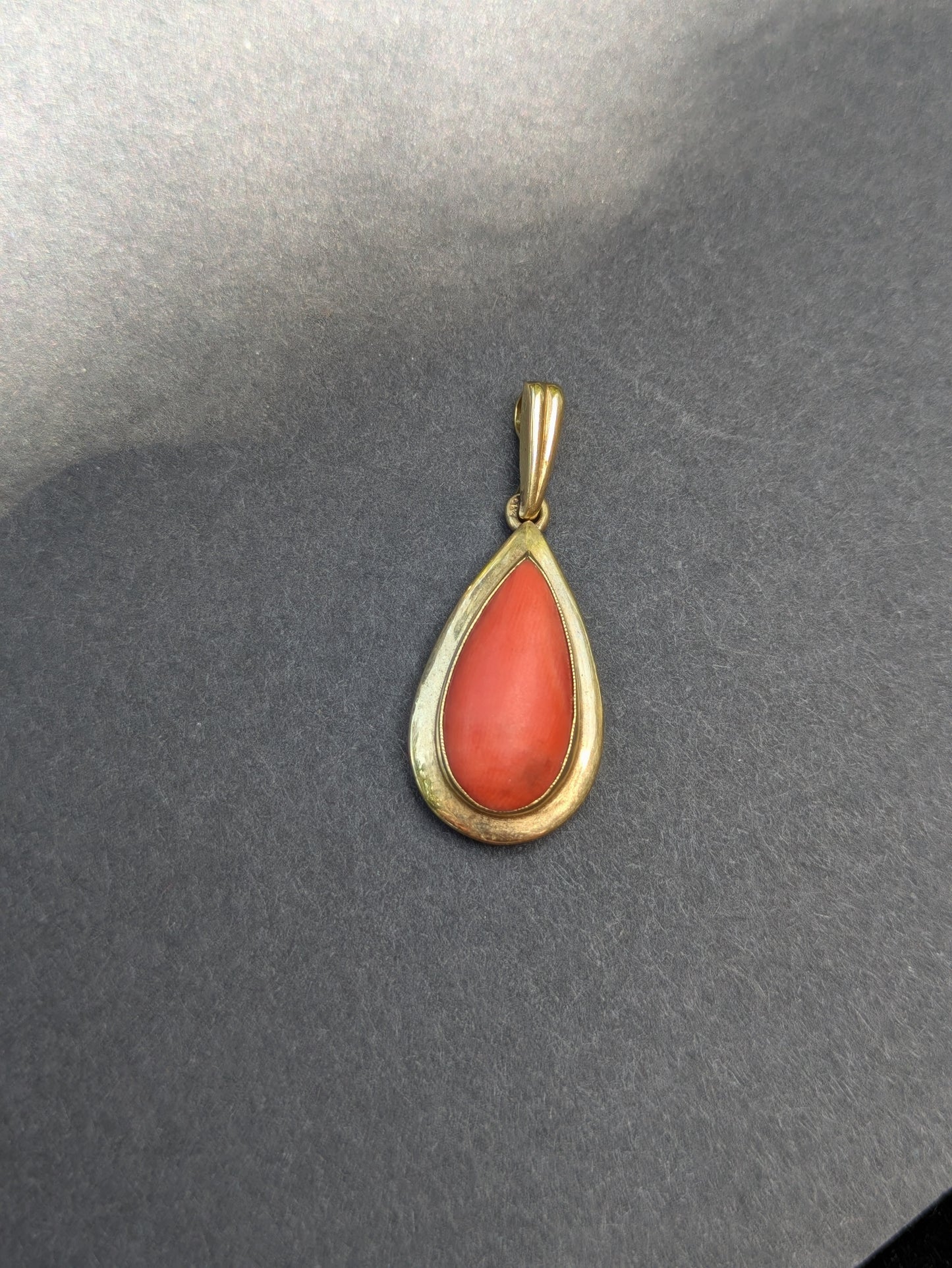 1920's 14k Dutch Coral Pendant