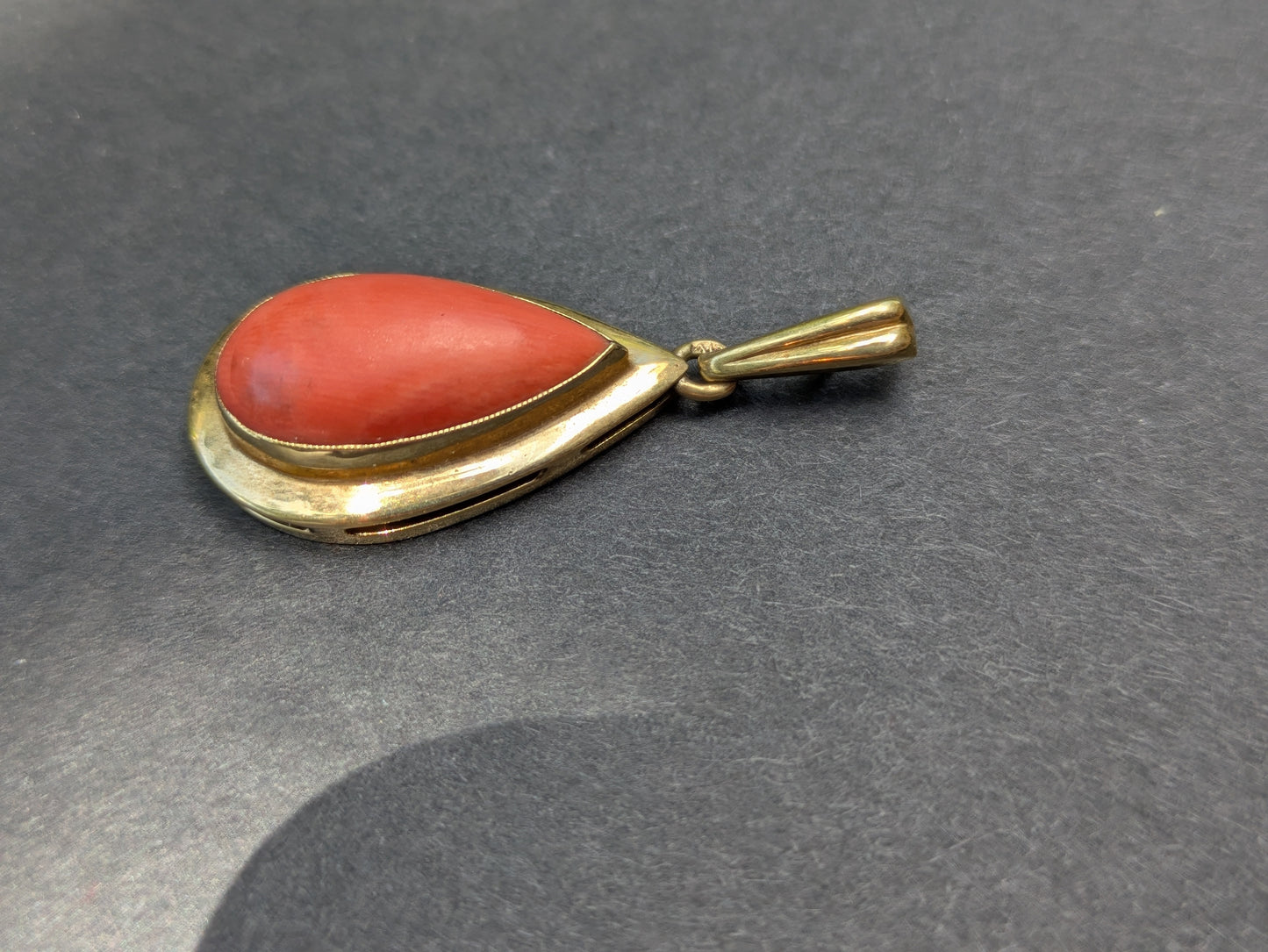 1920's 14k Dutch Coral Pendant