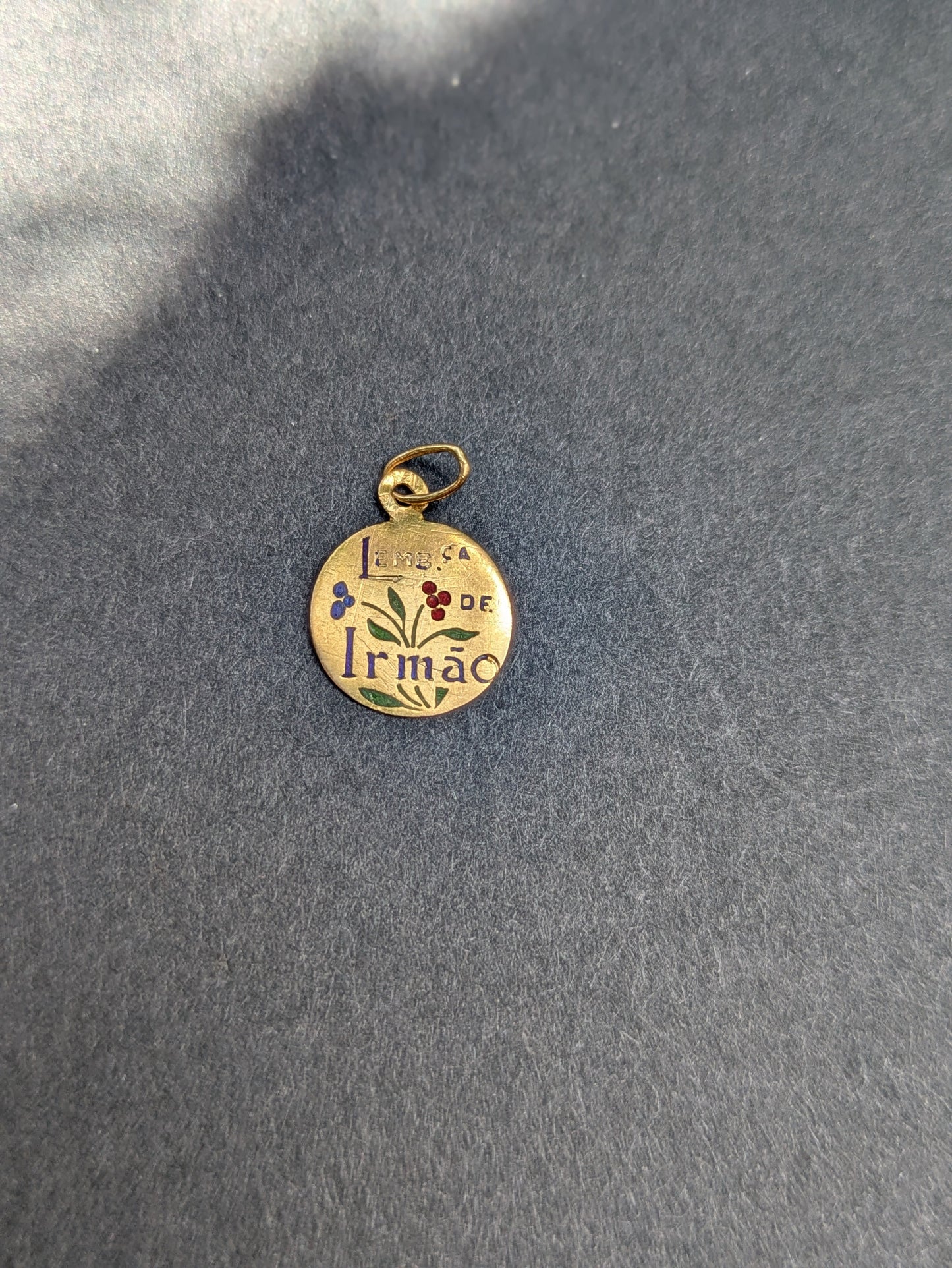 Portuguese 18k Enamel Love Token Charm
