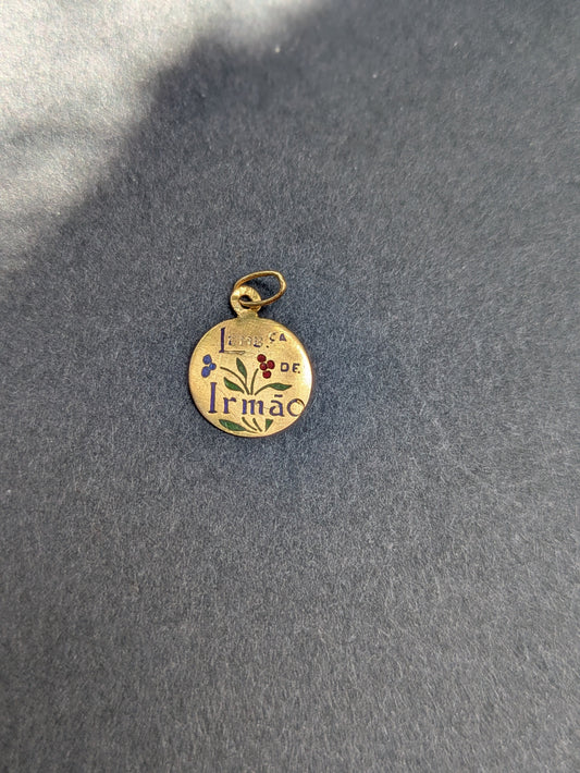 Portuguese 18k Enamel Love Token Charm