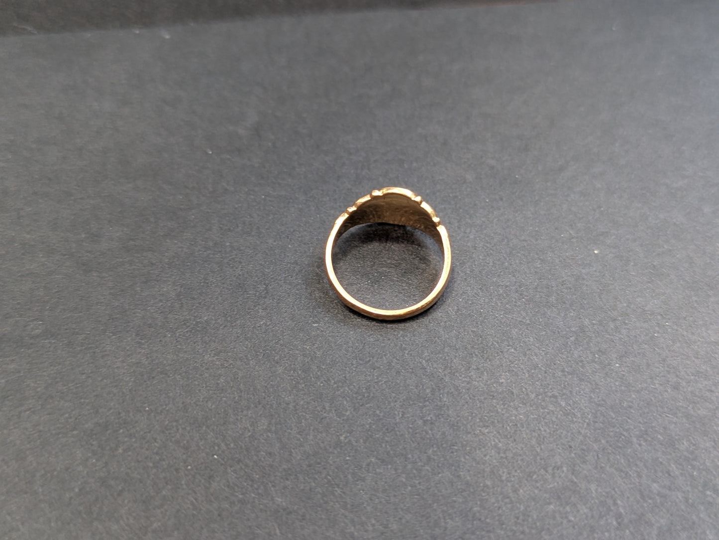 14k Victorian Pinkie Signet Ring with Engraving