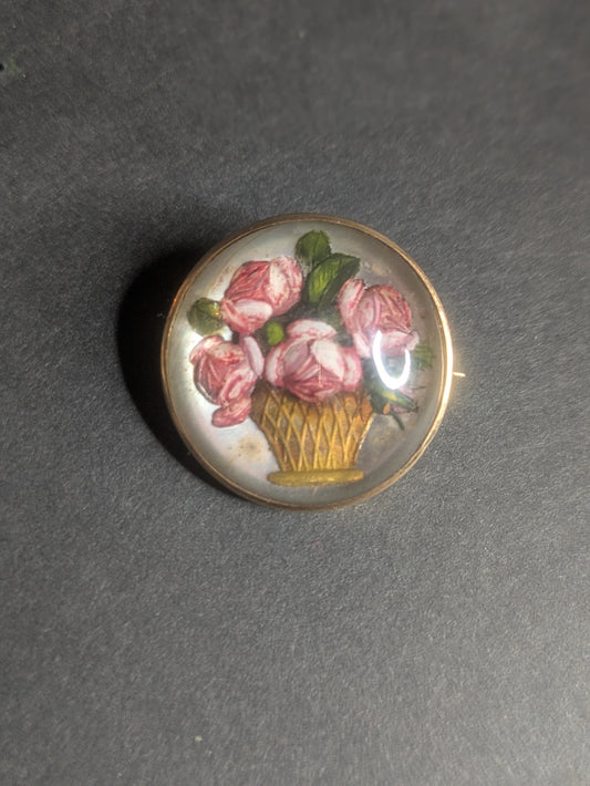 18kt Essex Crystal Brooch Floral Bouquet