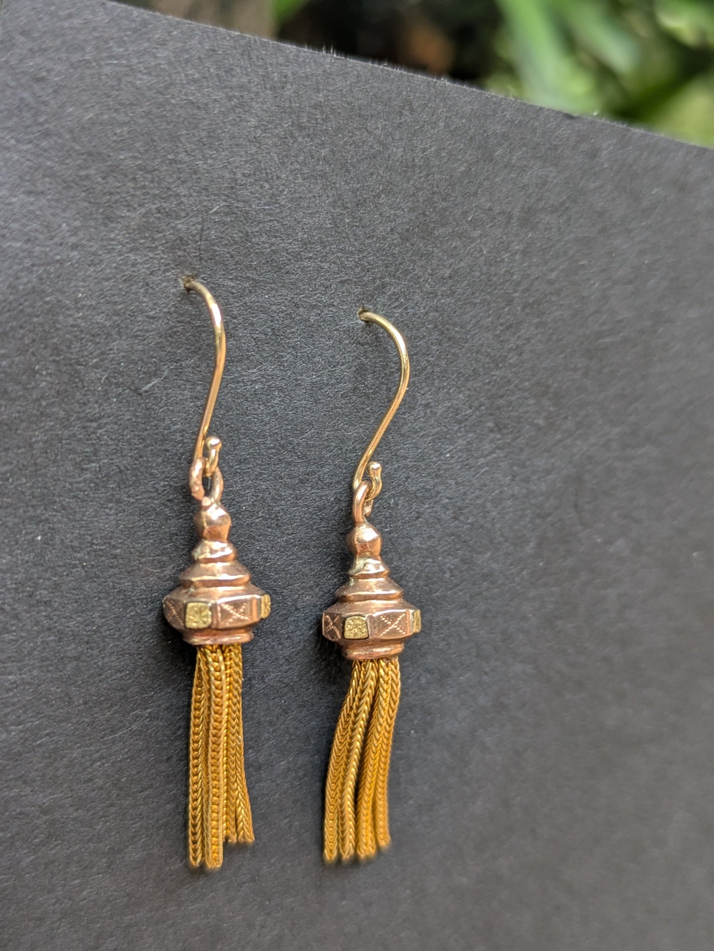 Victorian 14k Tassel Earrings with Replacement Wires