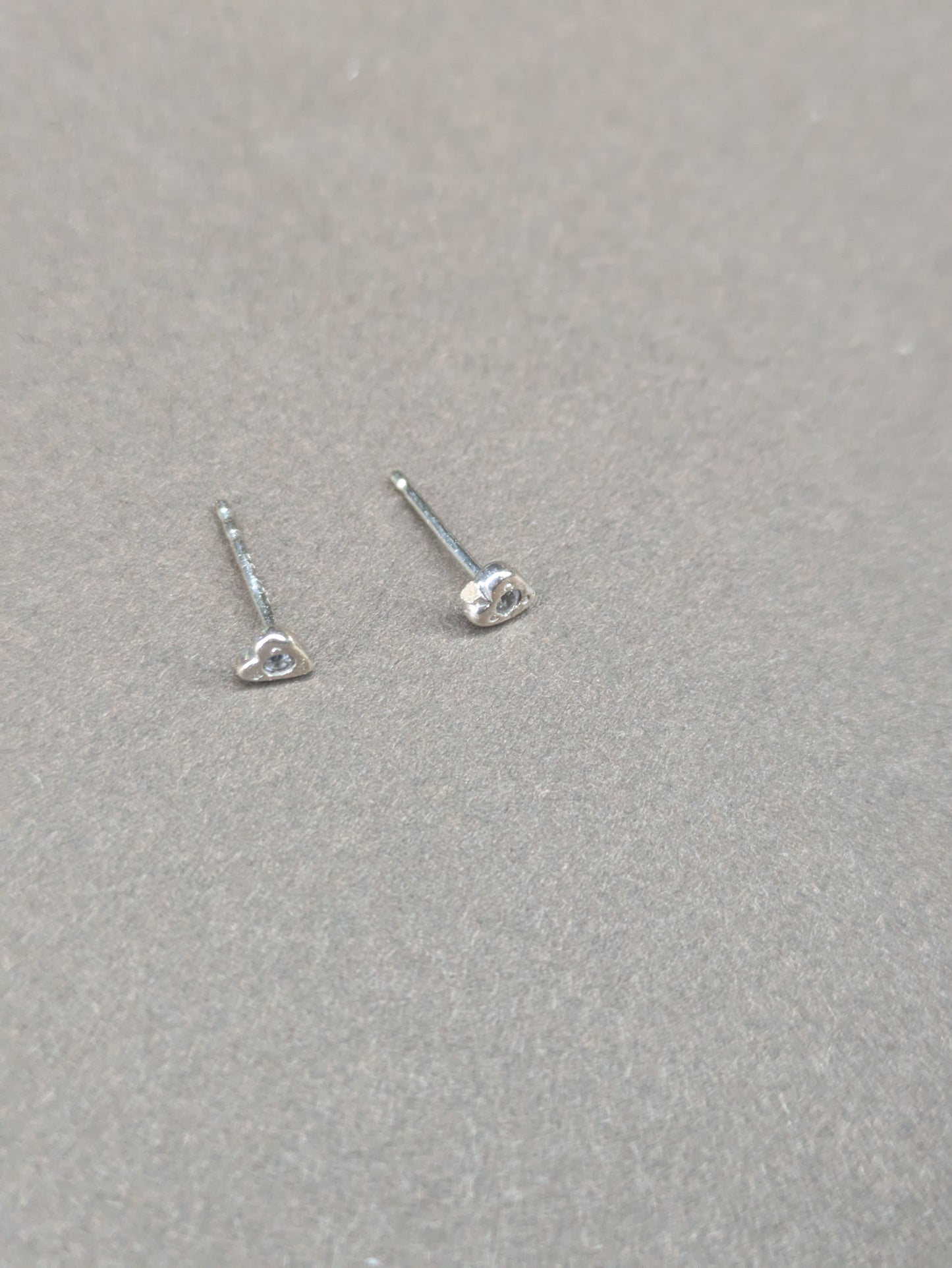 Small Diamond Heart Earrings