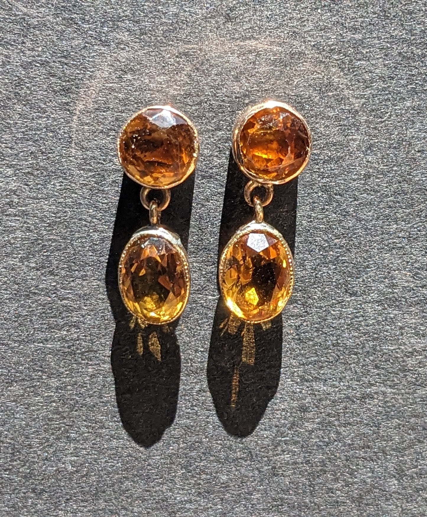 9k Gold and Citrine Earrings