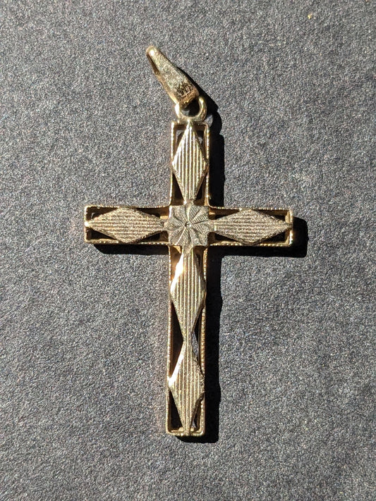 1930's 10k Gold Cross Pendant