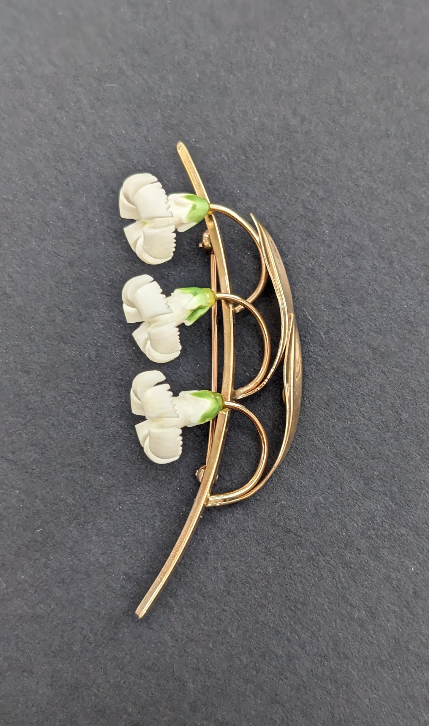 Painted Bone Flower Crown Hallmark Pin