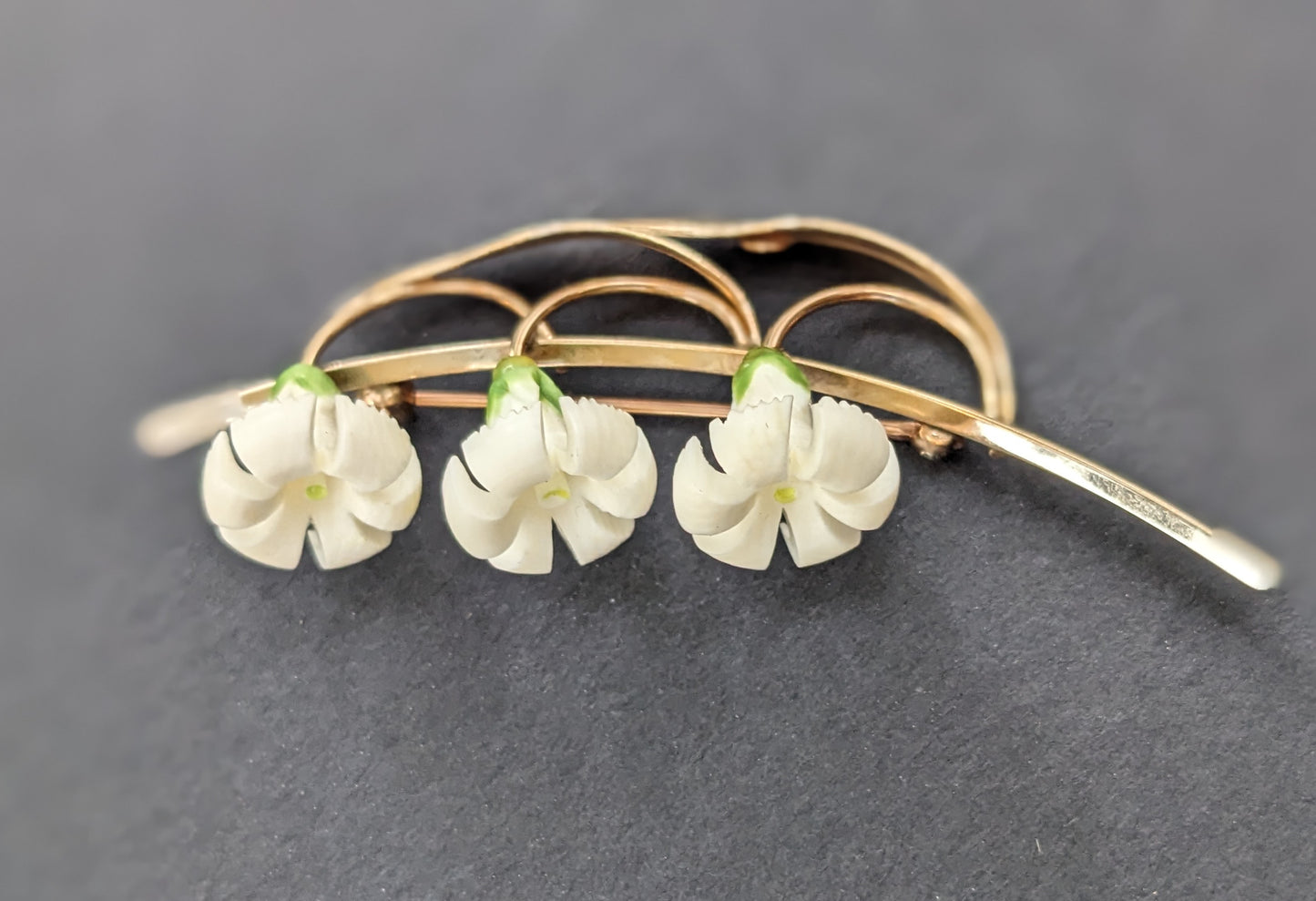 Painted Bone Flower Crown Hallmark Pin