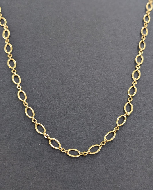 18k Gold Oval Linked Chain