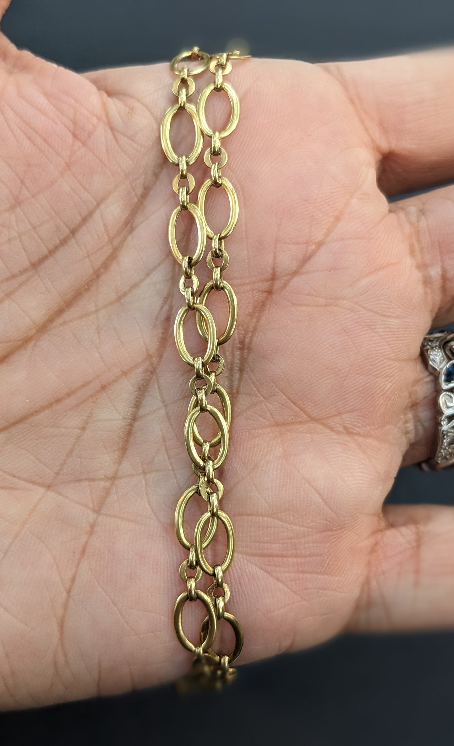 18k Gold Oval Linked Chain