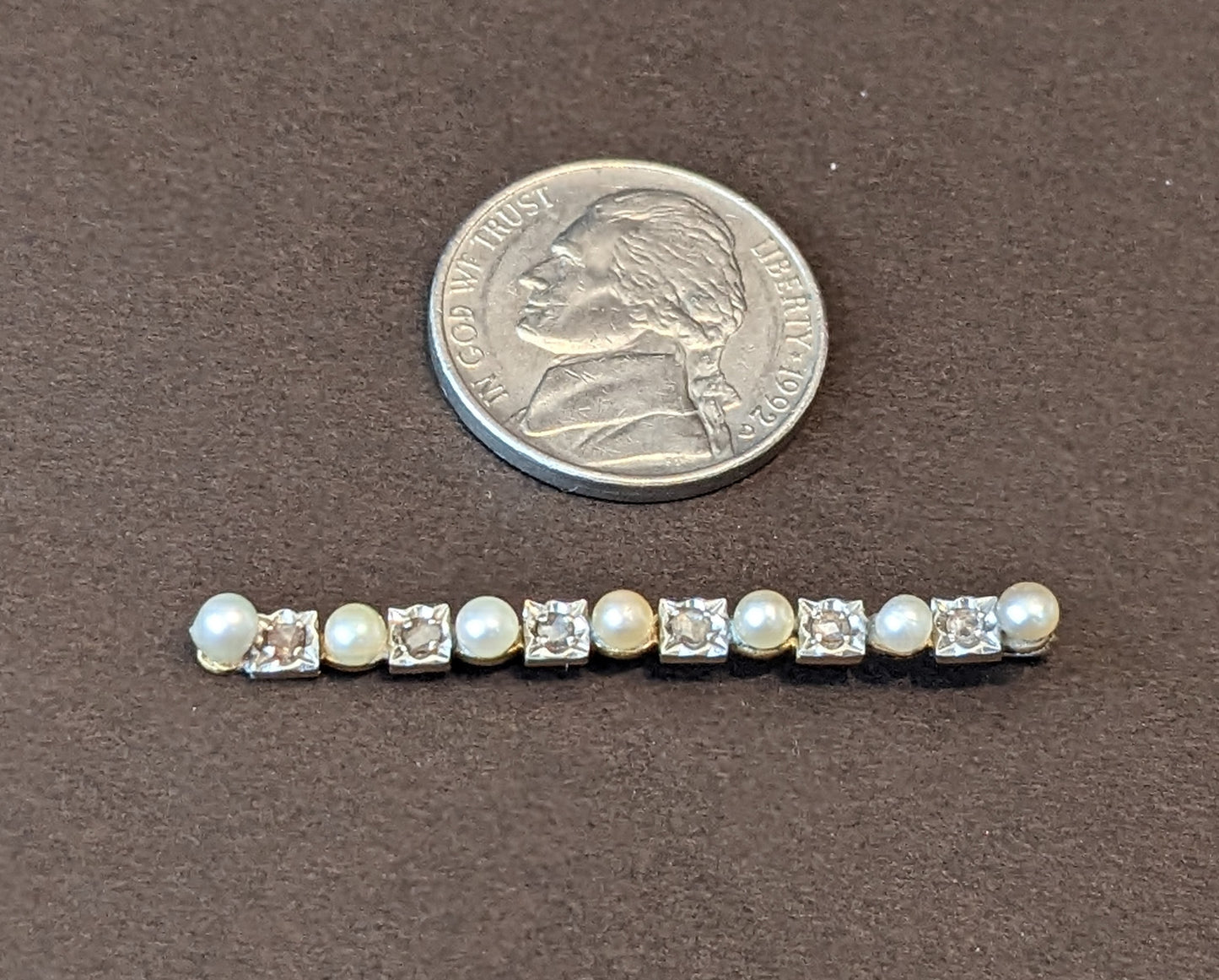 14k Gold, Diamond, and Pearl Pendant