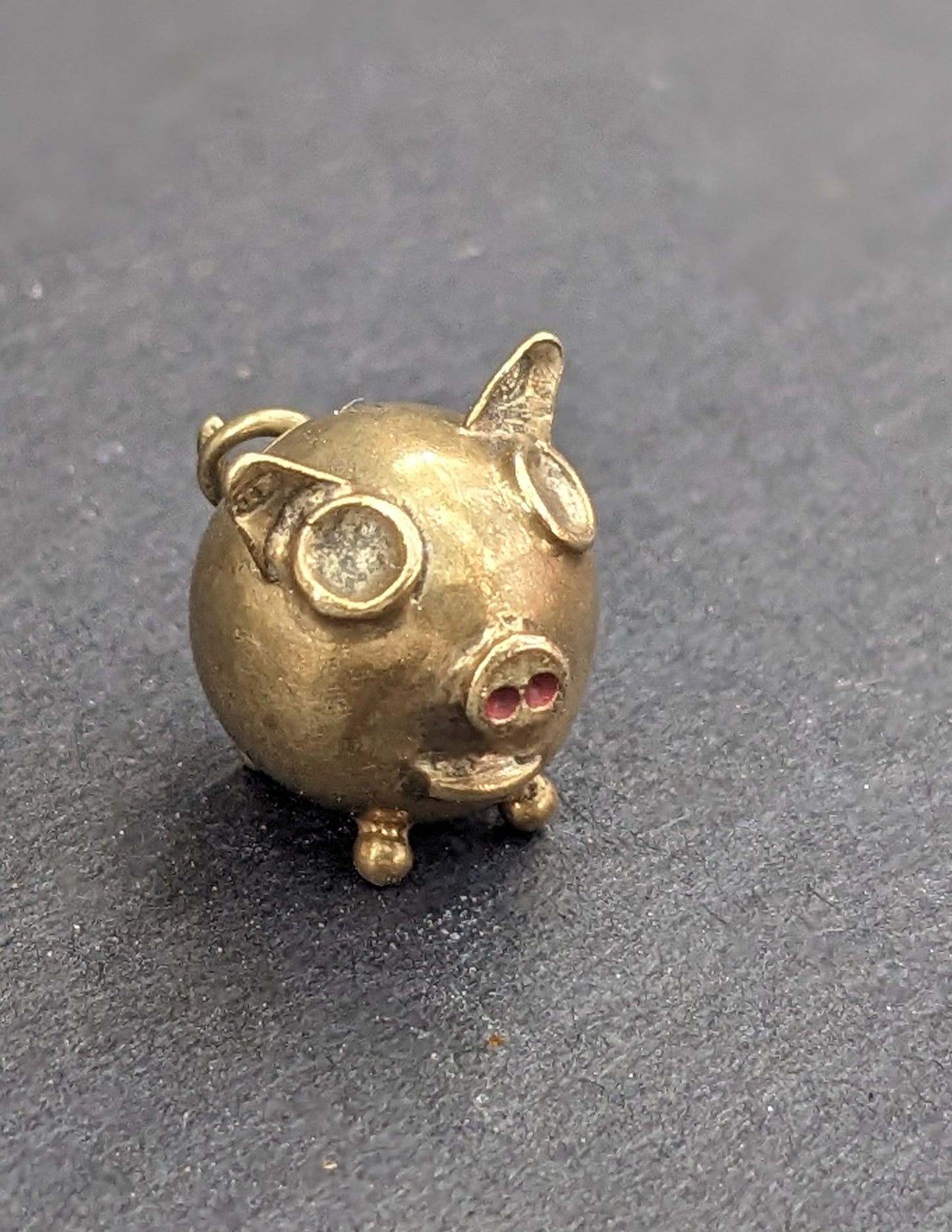 Tiny 14k Piggy Bank Charm