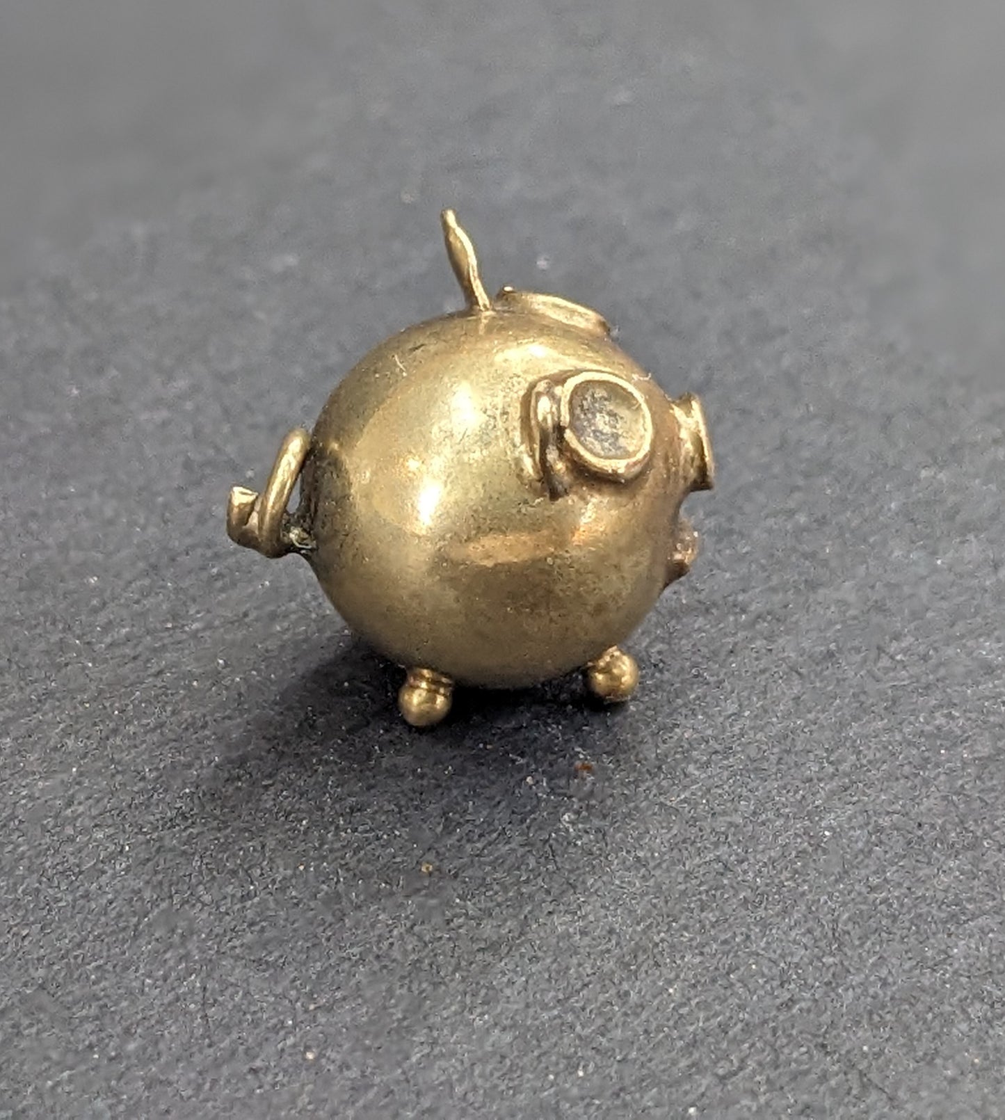 Tiny 14k Piggy Bank Charm