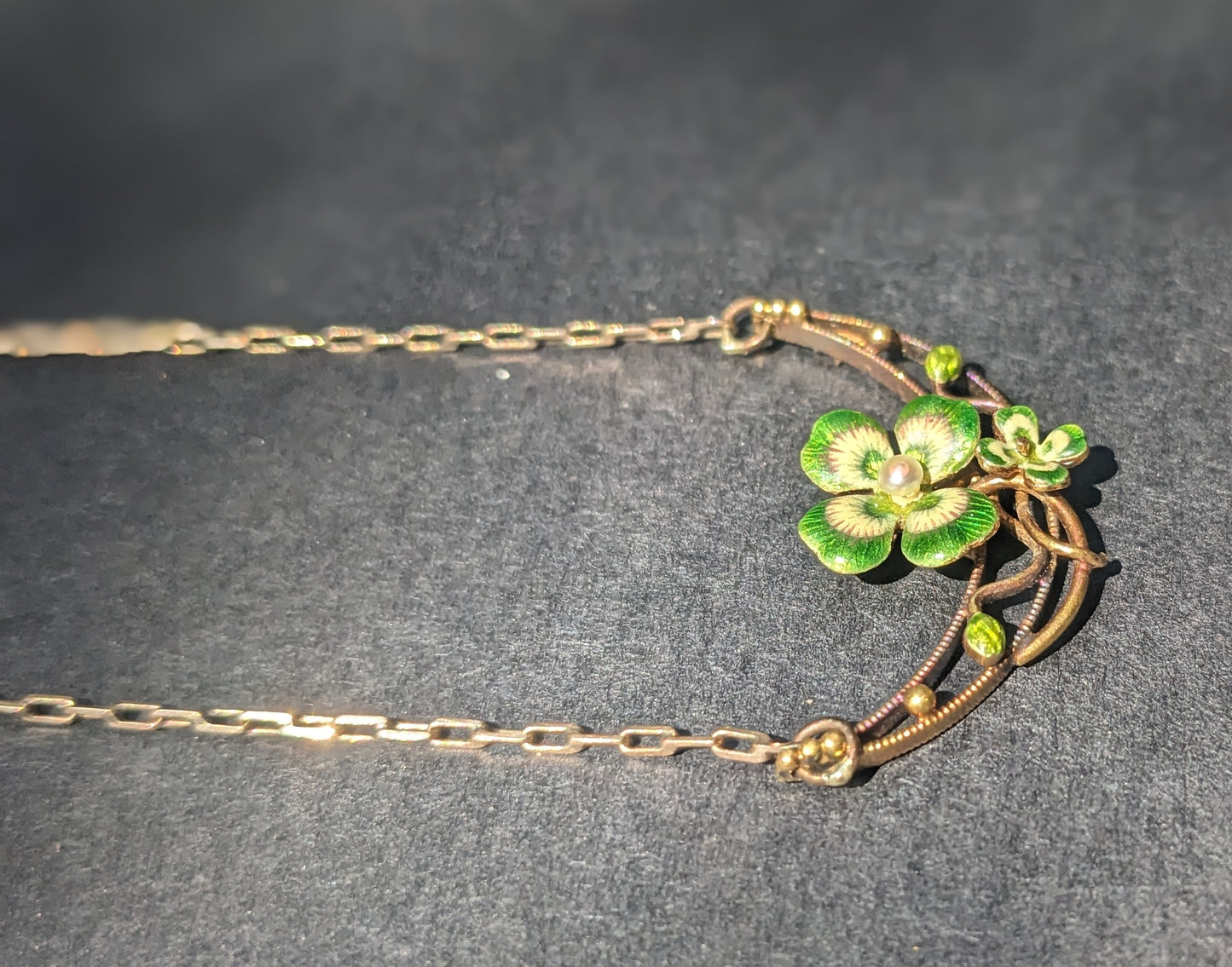 Enamel Shamrock Necklace