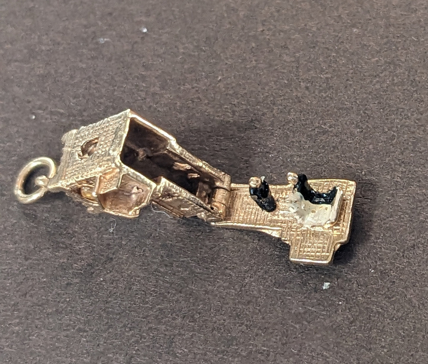 9k Gold Hinged Cathedral Charm