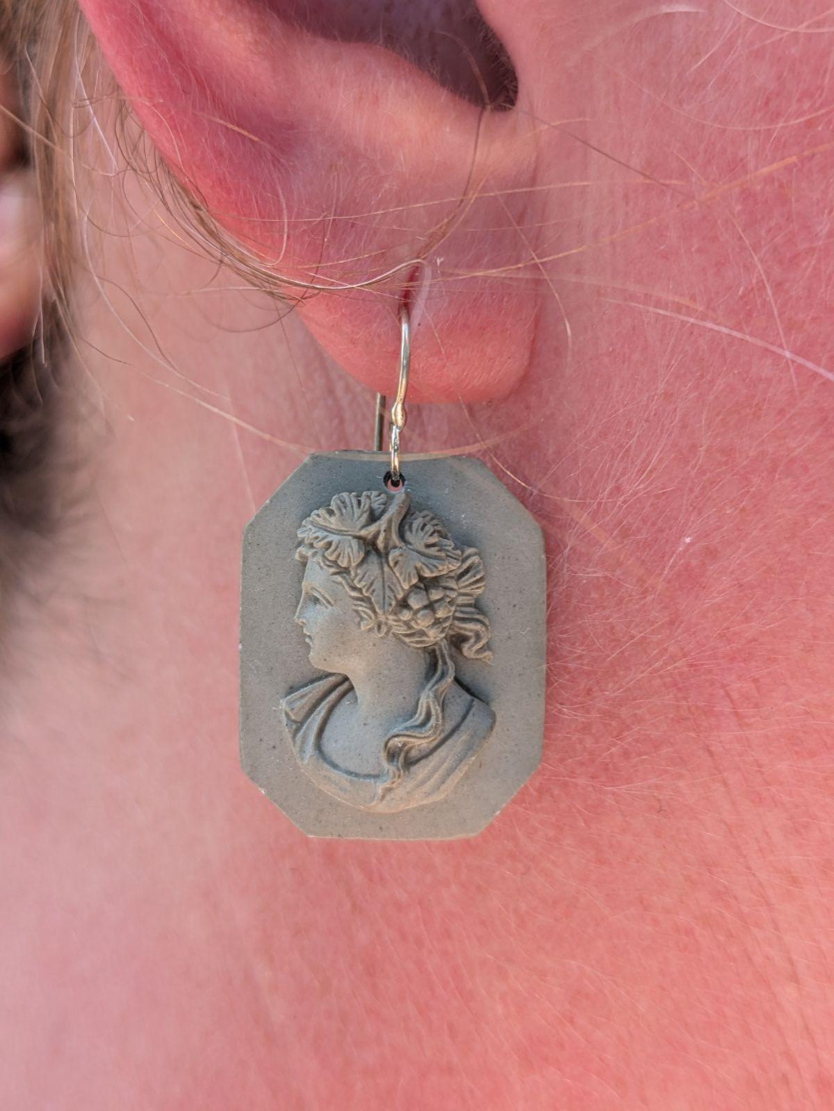 Soapstone Cameo Earrings