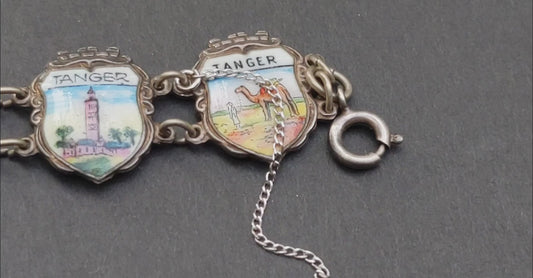 Sterling and Enamel Souvenir Bracelet